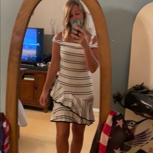 Cute Grey and White Stripe Dress